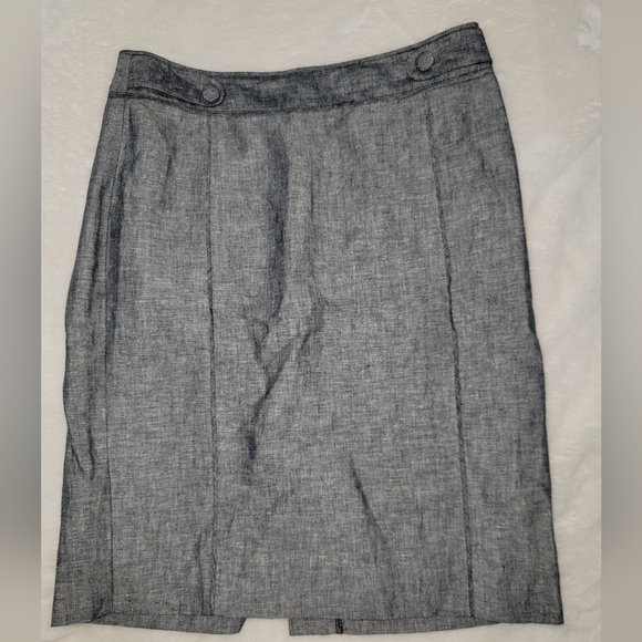 Banana Republic Gray Pleated Pencil Skirt for Work - Picture 1 of 6